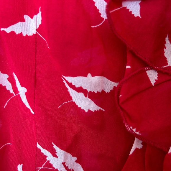 PepeJeans Red Bow Blouse Size Medium NWOT - Picture 4 of 4